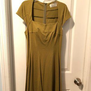 New * Byron Lars Beauty Mark  Skater Zipper back Midi Flare Dress Size 2